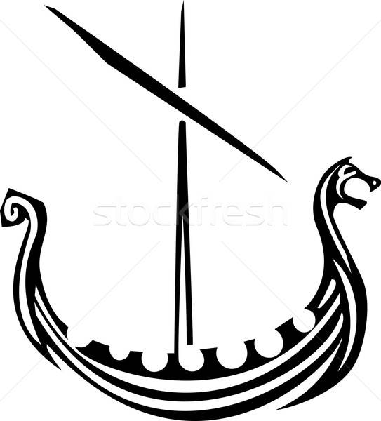 543x600 Viking Ship Vector Illustration Jeffrey Thompson