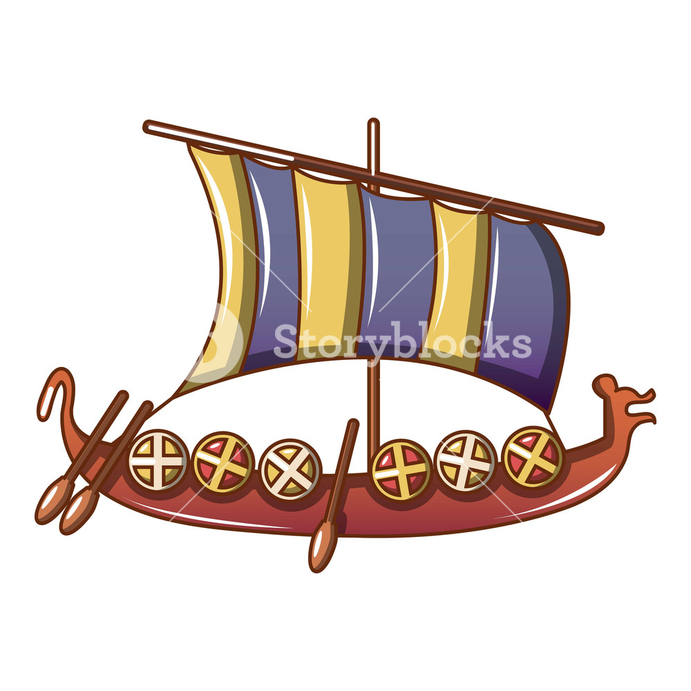 1000x1000 Viking Ship Icon Cartoon Illustration Of Viking Ship Vector Icon