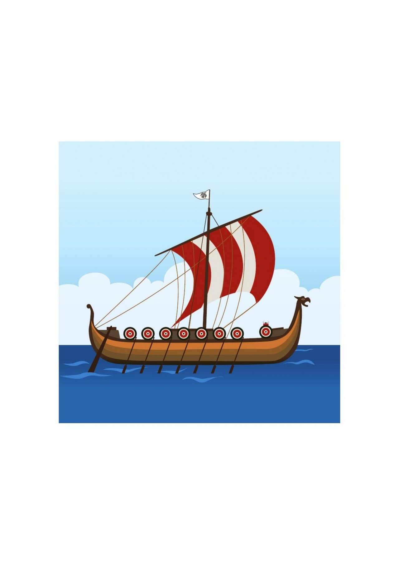 1280x1808 Free Vector Viking Ship