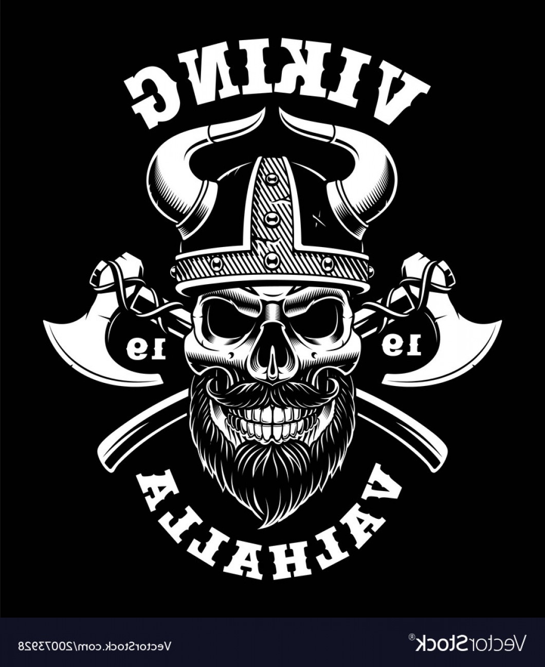 1060x1296 Viking Skull Vector Handandbeak