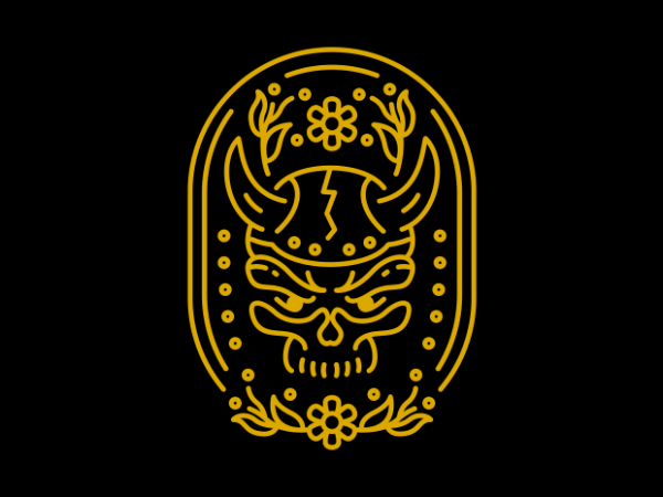 600x450 Viking Skull T Shirt Vector Art