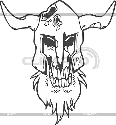 373x400 Viking Skull Stock Vector Graphics Cliparto