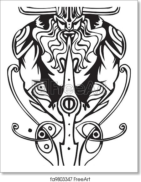 450x580 Free Art Print Of Nordic Viking