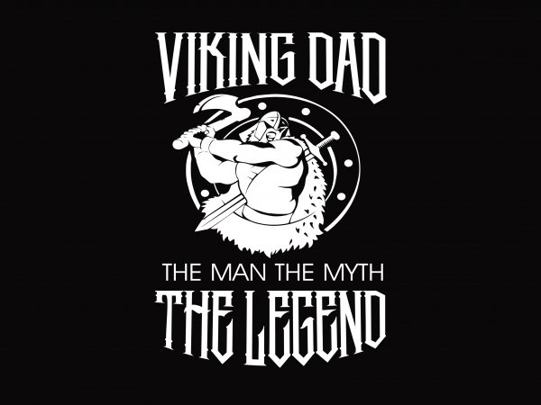 600x450 Viking Dad T Shirt Vector Art