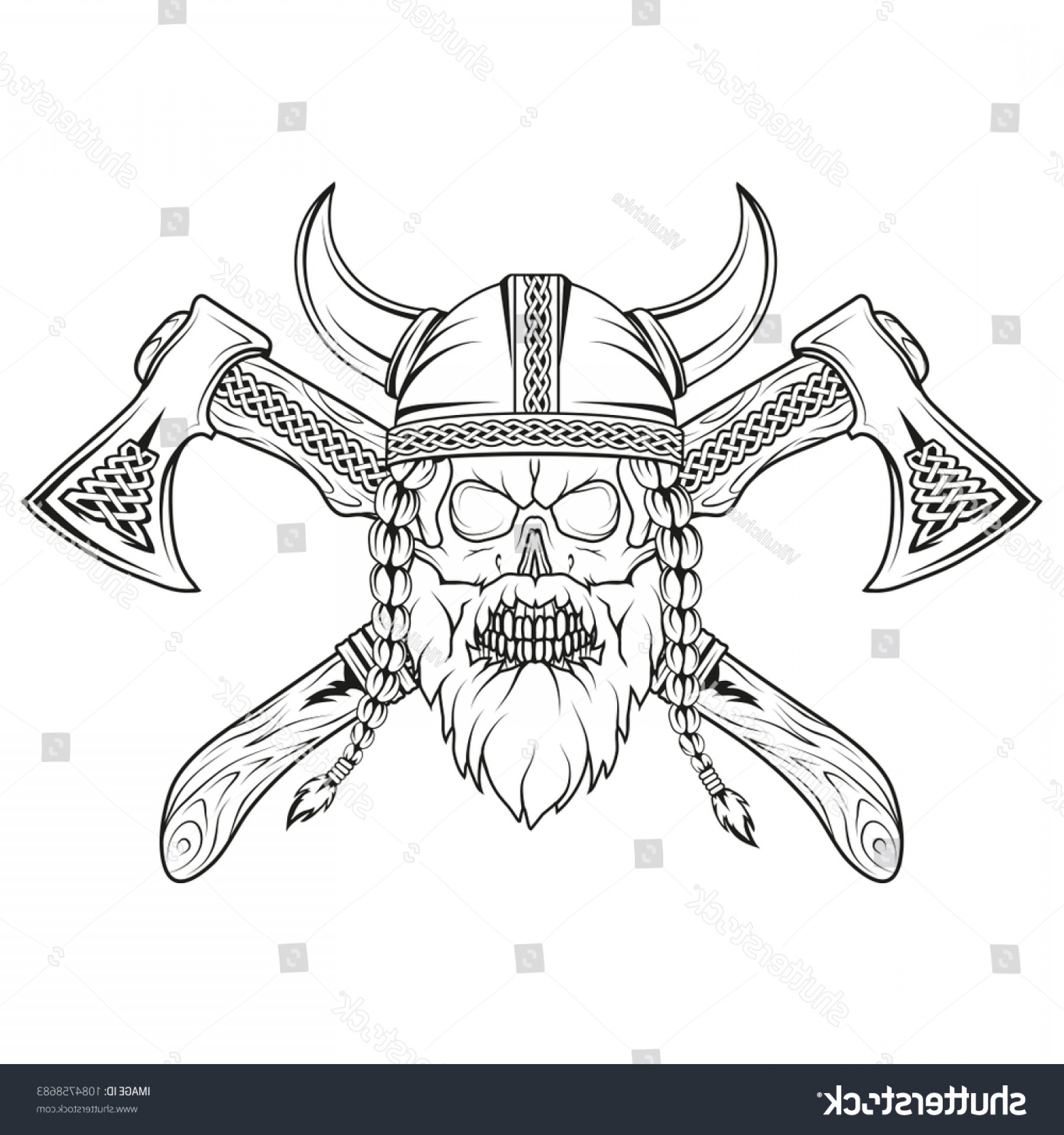 Шлем викинга с топорами