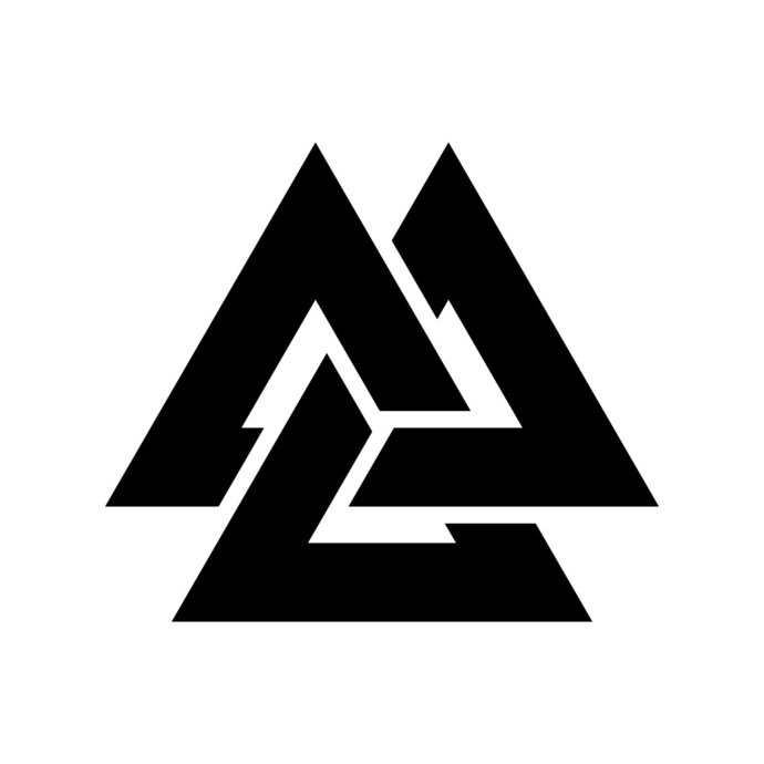 690x690 Viking Valknut Rune Graphics Design Dxf