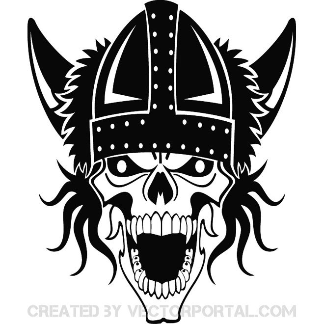 660x660 Viking Skull Free Vector