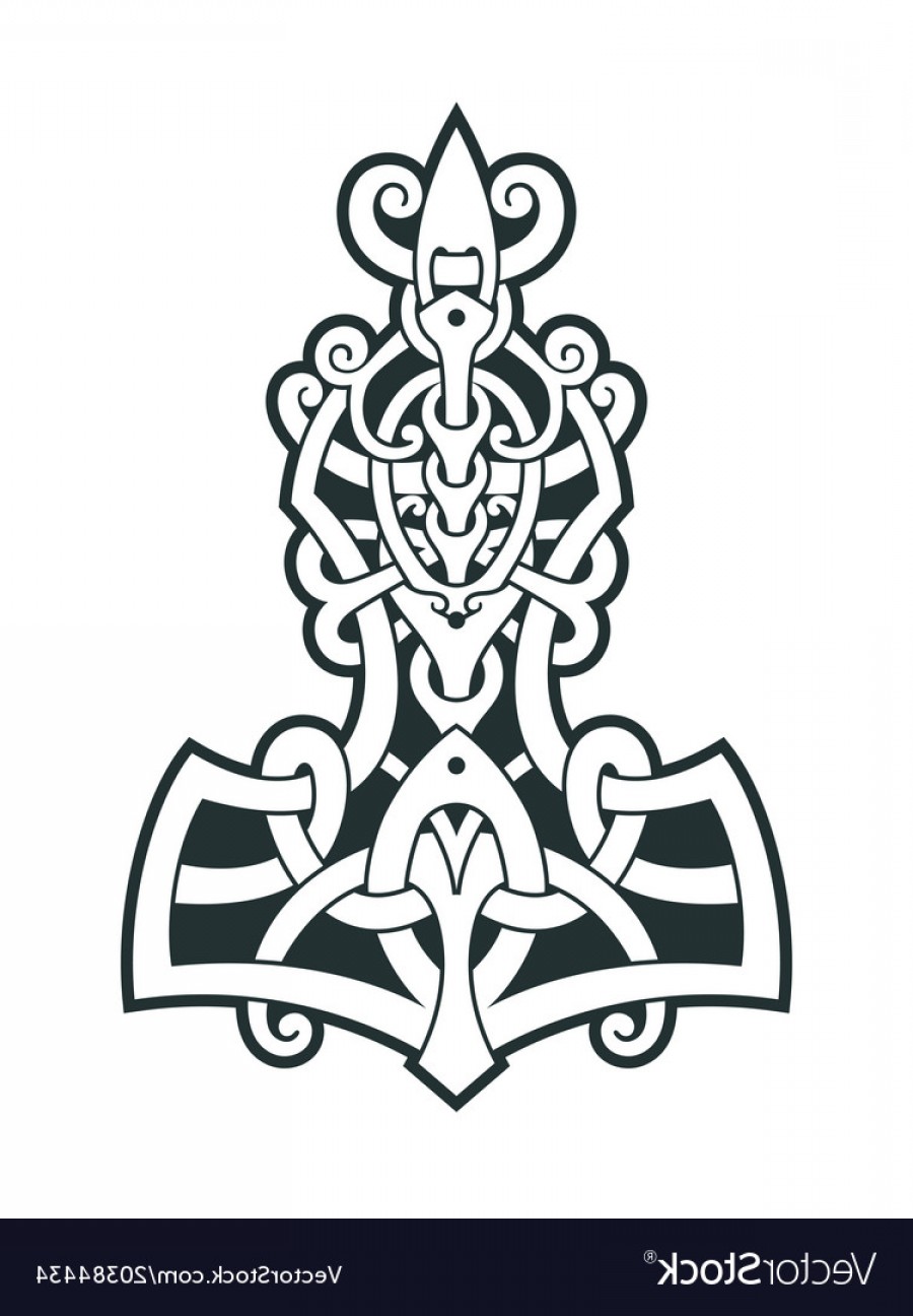 900x1296 Mjollnir Thors Hammer Is An Amulet Of Vikings Vector Soidergi