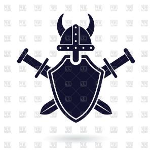 300x300 Viking Head With Helmet Viking Logo Vector Clipart Handandbeak