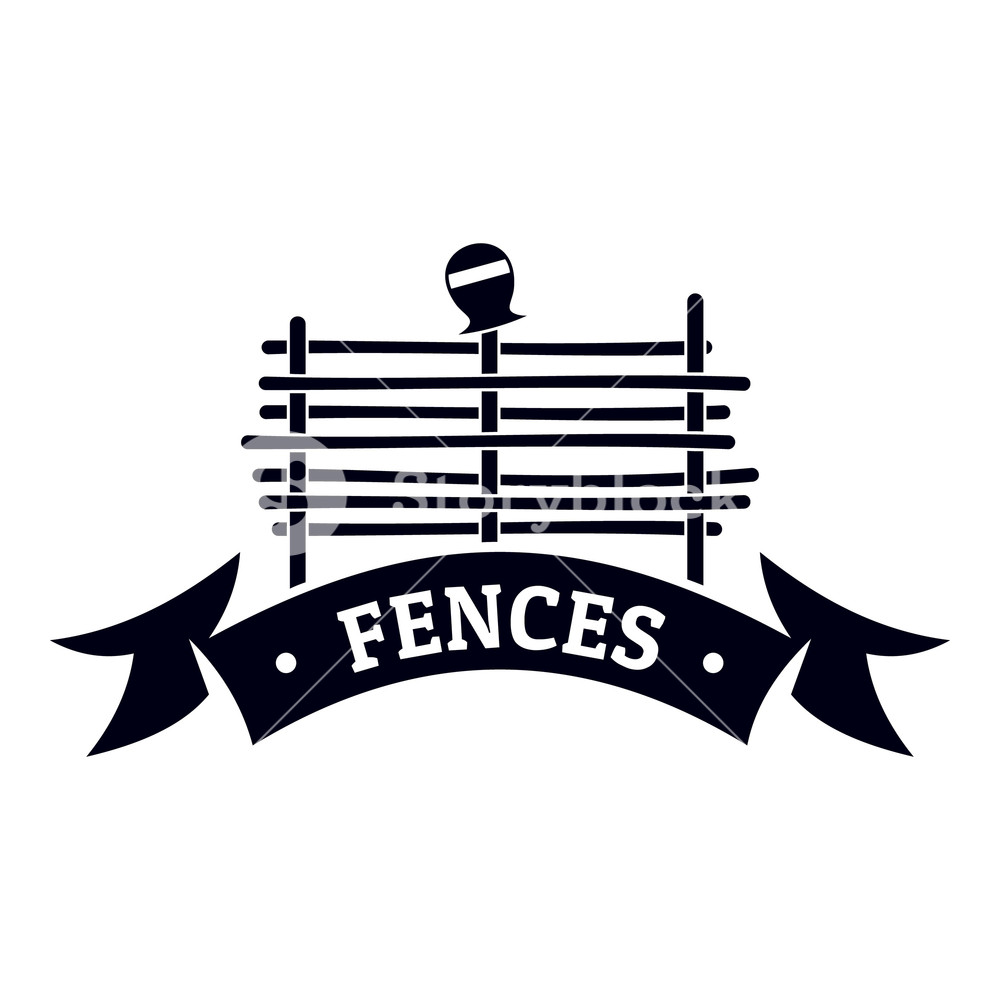 1000x1000 Fence Village Logo Simple Illustration Of Fence Village Vector