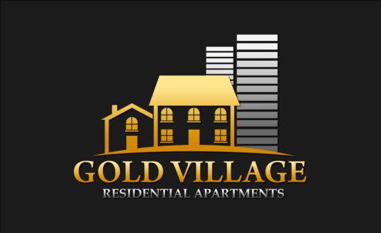 550x336 Gold Village Logo Vector Free Download