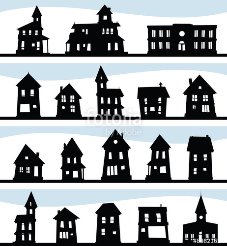 Village Silhouette Vector at Vectorified.com | Collection of Village ...