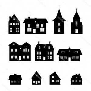 300x300 House Vector Icon Flat Style Village Soidergi