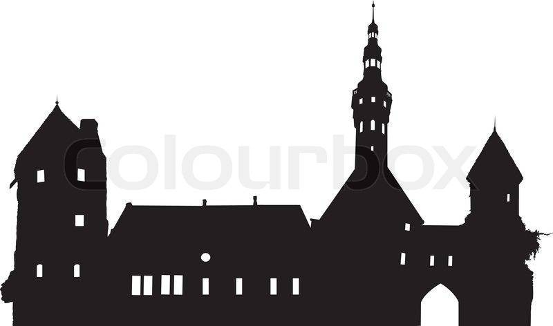 800x472 Medieval Village Silhouette