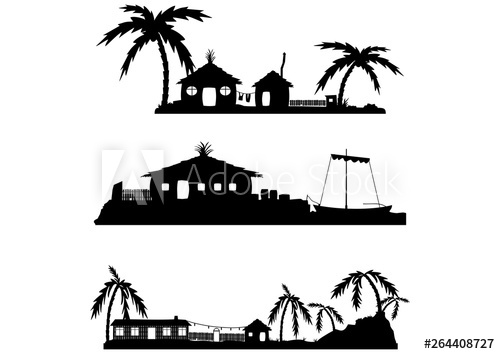 Download Village Silhouette Vector at Vectorified.com | Collection ...