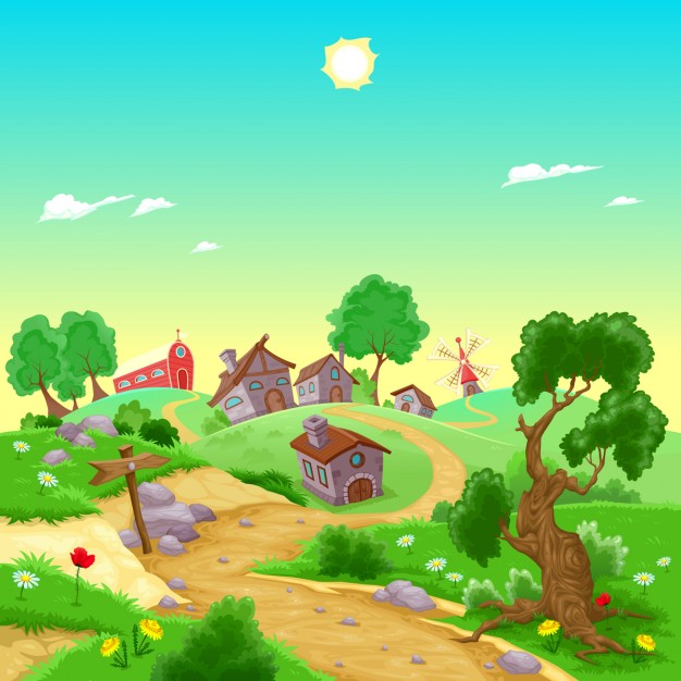 626x626 Village Vector Free Download