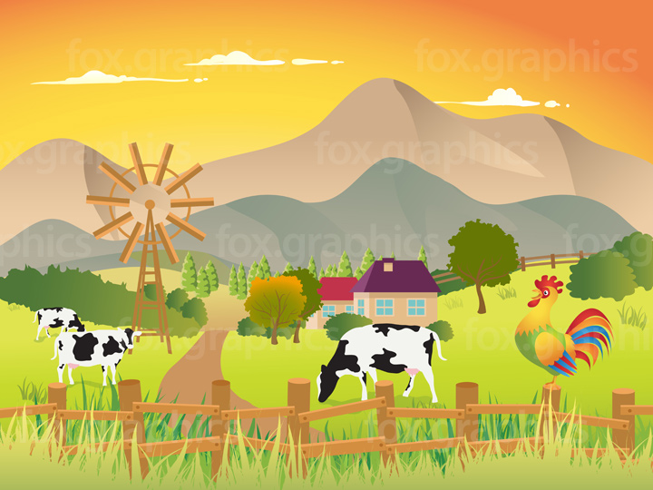 720x540 Vector Village Illustration