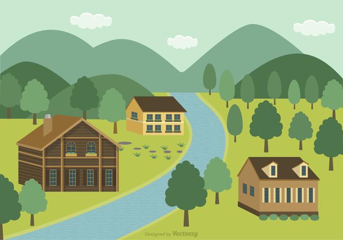 700x490 Village Free Vector Art