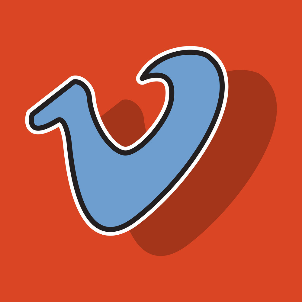 1000x1000 Sticker Vimeo Icon On Background Vector Free