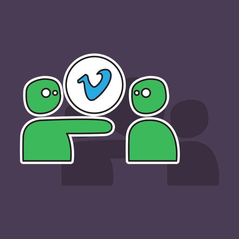 1000x1000 Sticker Vimeo Icon On Background Vector Free