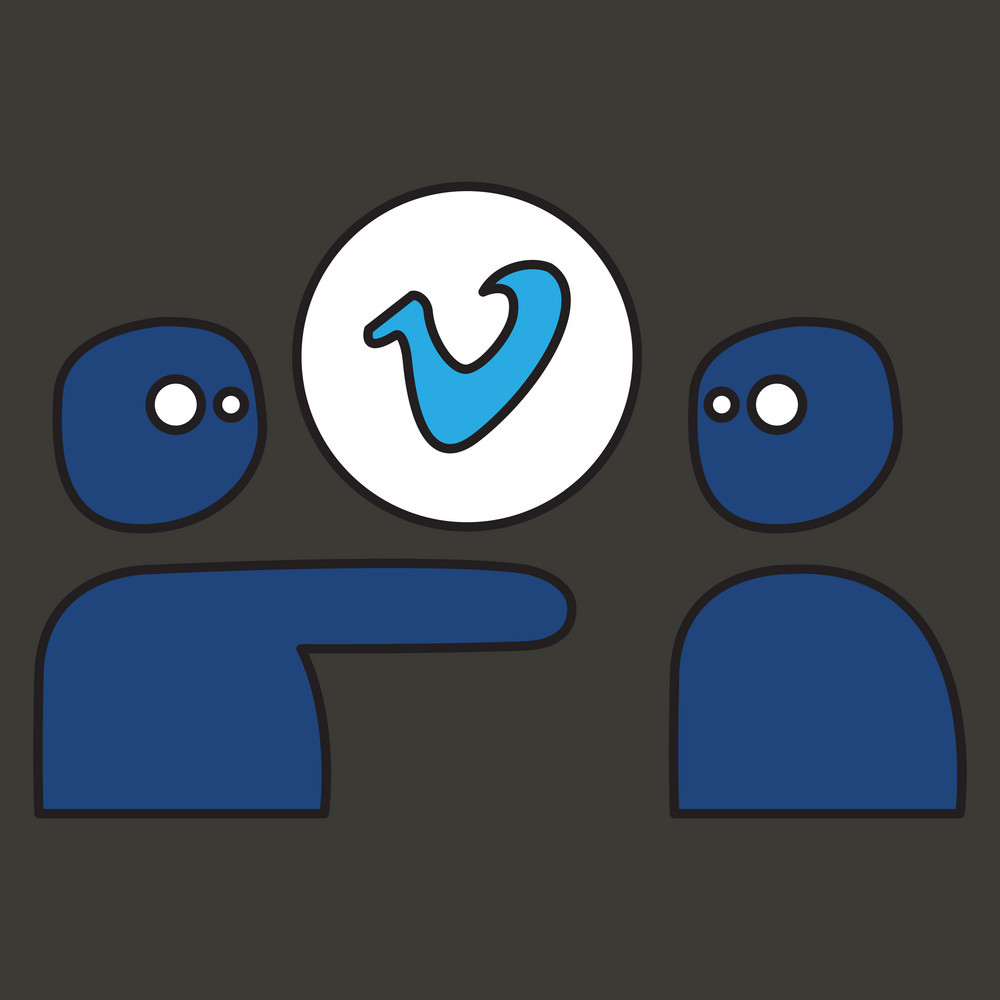 1000x1000 Flat Vimeo Icon On Background Vector Free Graphics