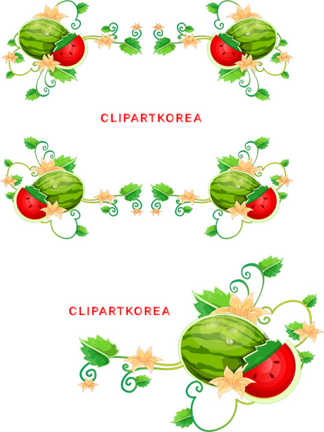 460x613 Watermelon Vine Border Vector Free Download