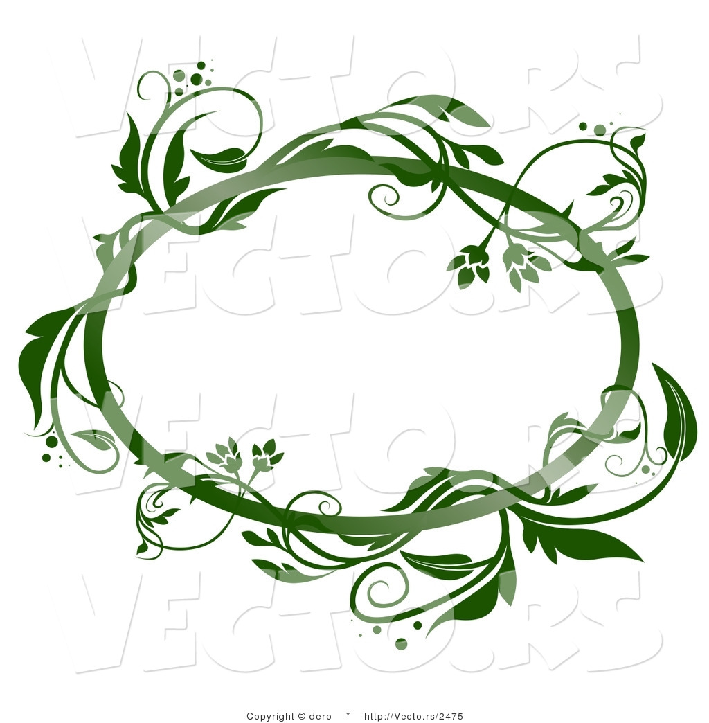1024x1044 Vector Of A Blank Oval Frame With Green Vines