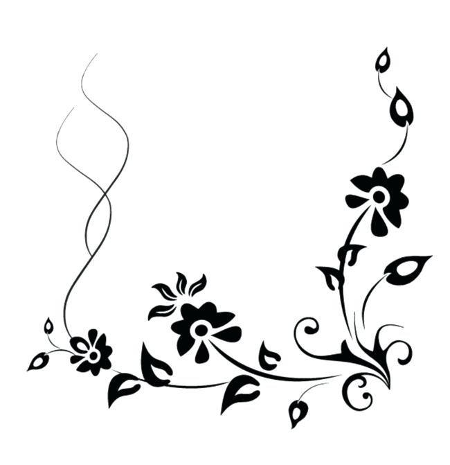 650x671 Vine With Flowers Vector