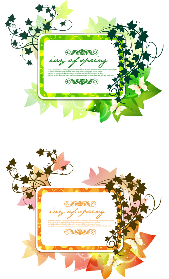 580x954 Butterfly Flower Vine Decorative Frame Vector Free Download