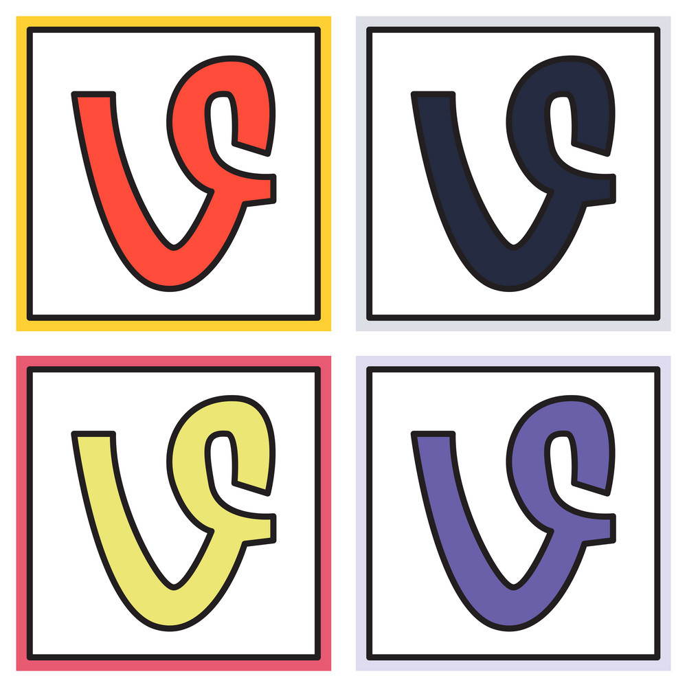 1000x1000 Set Of Flat Of Vine Icon Vector Free Graphics Uihere