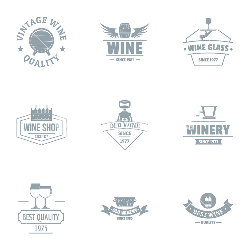 1000x1000 Vine Quality Logo Set Simple Set Of Vine Quality Vector Logo