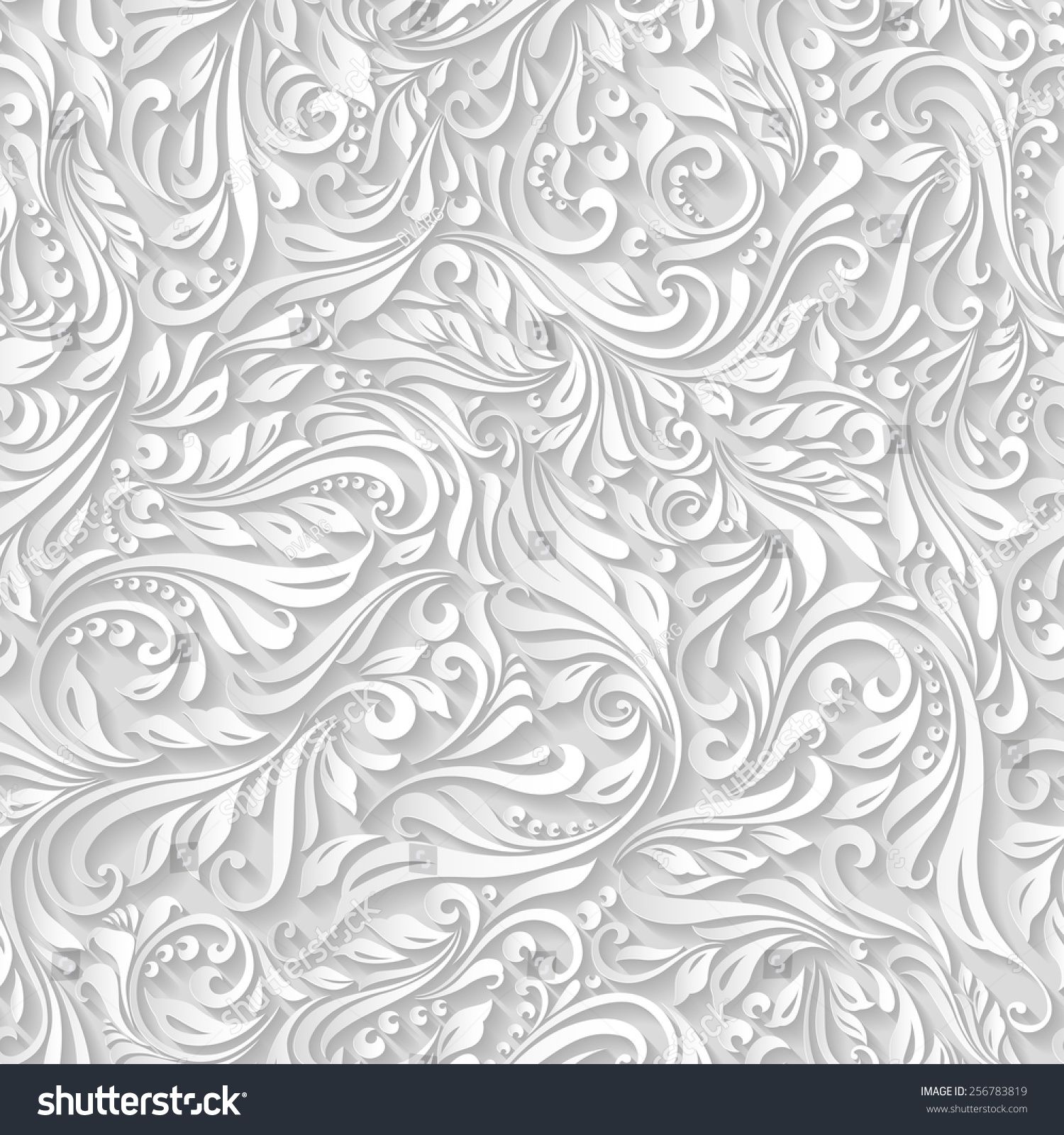 Illustration Of Seamless Abstract White Floral And Vine Pattern 1500x1600 Illustration Of Seamless Abstract White Floral And Vine Pattern