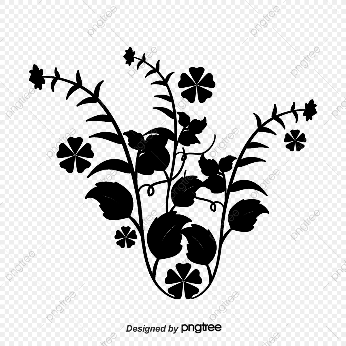 Vine Pattern Vector, Shading, Flowers, Black Png And Vector 1200x1200 Vine Pattern Vector, Shading, Flowers, Black Png And Vector