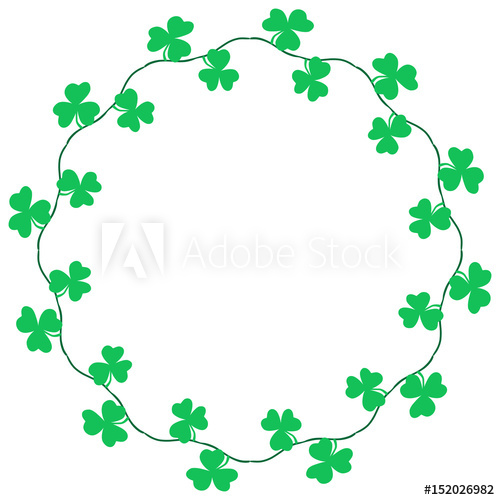500x500 Clover Border Decoration For Saint Patrick's Day Shamrock Leaf