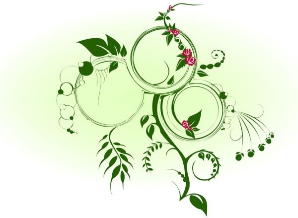 600x439 Dynamic Green Vine Vector Free Vector In Adobe Illustrator