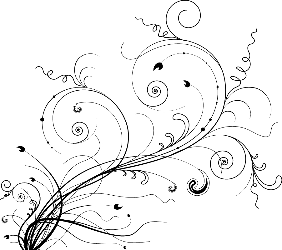 902x800 Abstract Vine Branches Vector Art