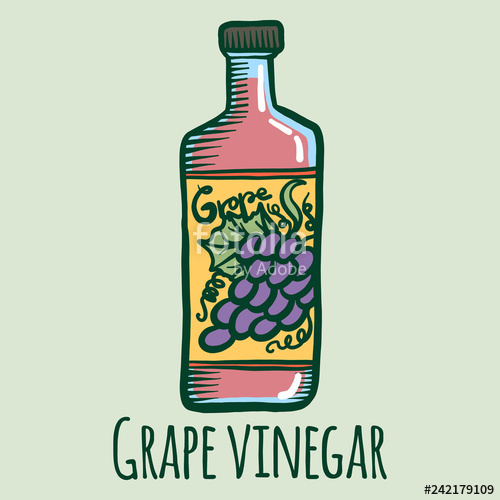 500x500 Grape Vinegar Icon Hand Drawn Illustration Of Grape Vinegar