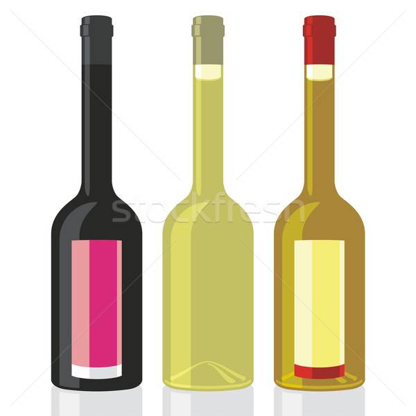 600x600 Vector Illustration Of Classic Shape Vinegar And Olive Oil Bottles