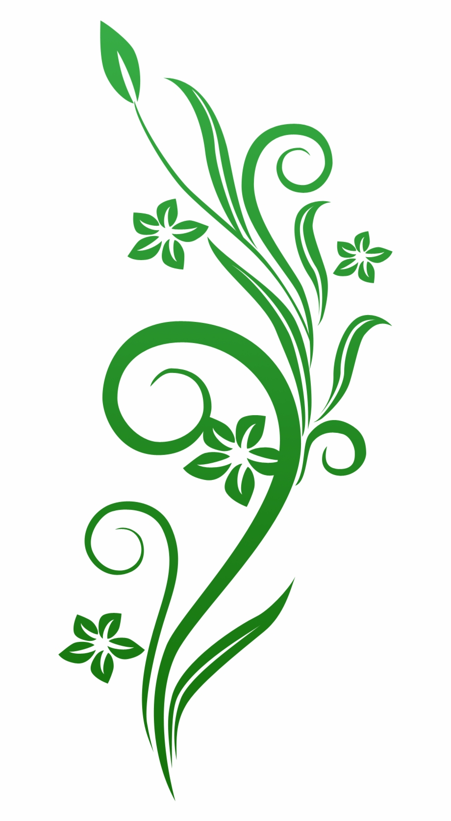 920x1673 Frames Png Vines Swirl Green Flowers
