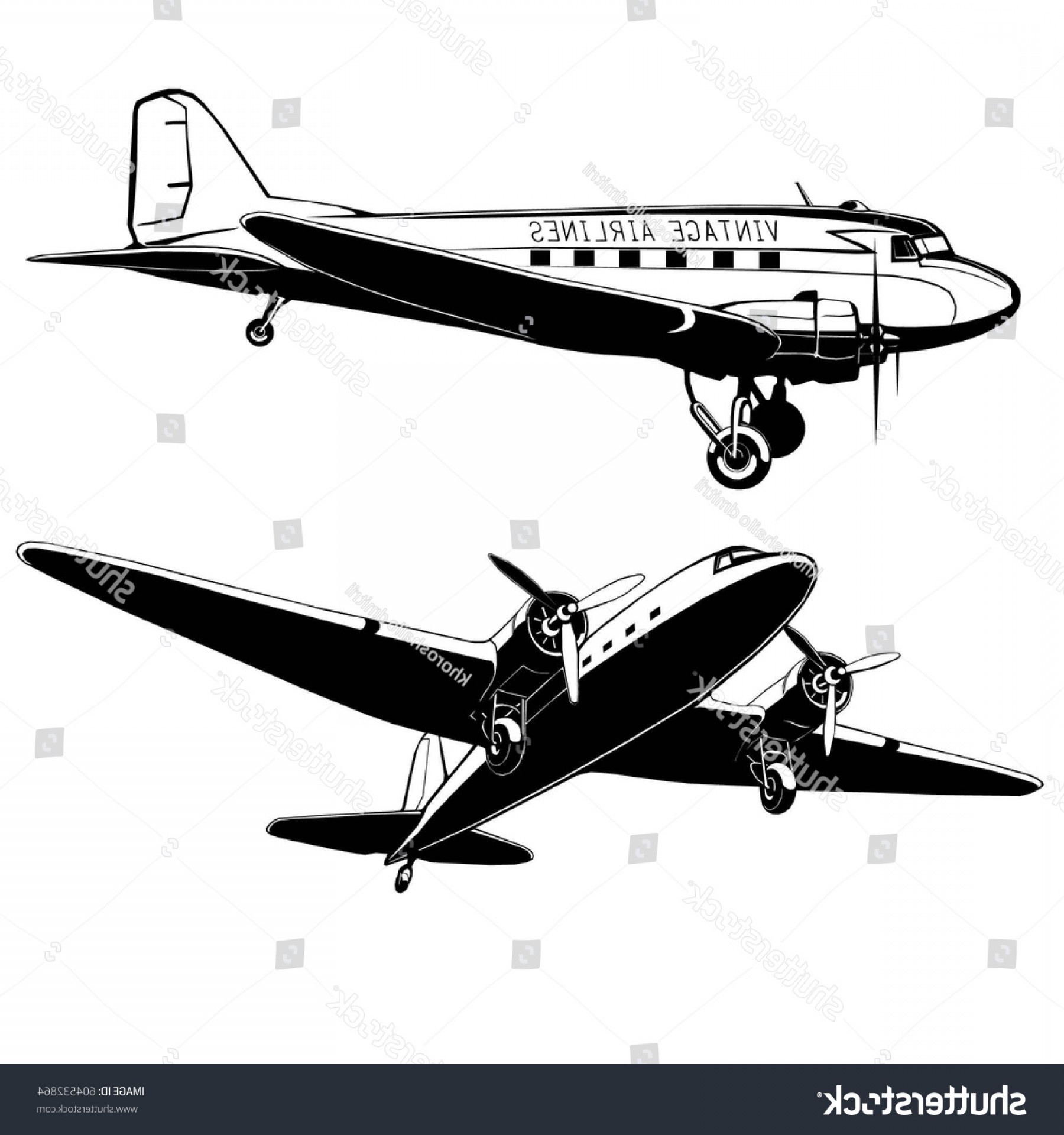 Vector Vintage Passenger Airplane Art Monogram Soidergi 1800x1920 Vector Vintage Passenger Airplane Art Monogram Soidergi