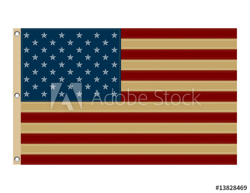500x387 Vintage American Flag