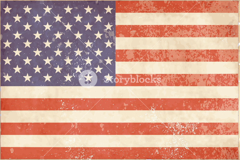 1000x667 Vintage American Flag Royalty Free Stock Image