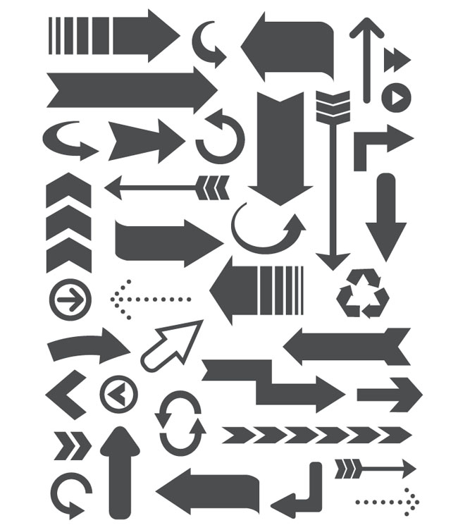 Free Retro Style Arrow Vectors 650x752 Free Retro Style Arrow Vectors