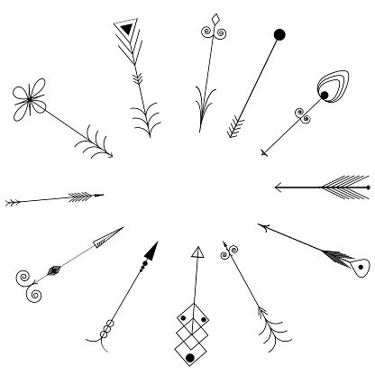 Arrow Clip Tribal Vintage Retro Arrows Vector Premium Clipart 416x416 Arrow Clip Tribal Vintage Retro Arrows Vector Premium Clipart