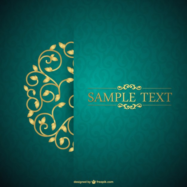 626x626 Green And Floral Vintage Card Vector Free Download