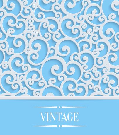 406x461 White Floral Pattern With Vintage Background Vector Free Download