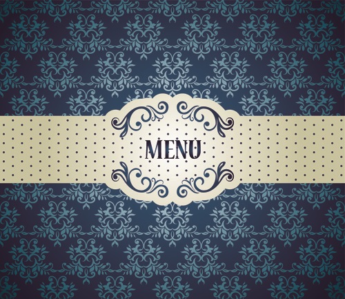 500x433 Blue Floral Ornament Vintage Background Vector Free Vector