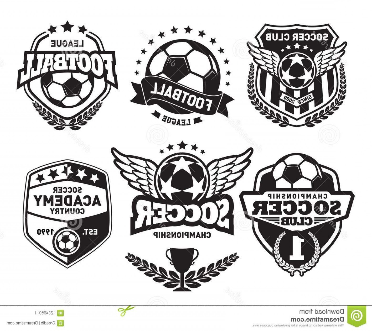1560x1387 Set Football Logo Design Templates Soccer Vintage Badge Set