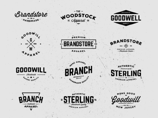 600x450 Vintage Vector Badges