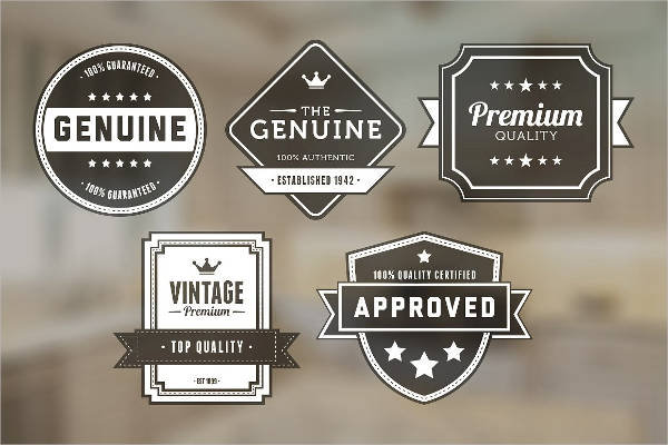 600x400 Vintage Badge Template